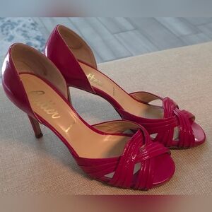 BUTTER| MADE IN ITALY |PINK PATENT LEATHER HEELS| SIZE 9.5